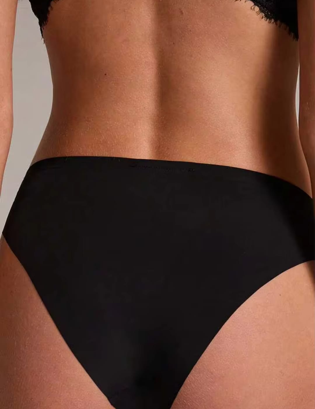 Women's Asymmetric Strappy V-Front Briefs with Rhinestone O-Ring Accent - Black